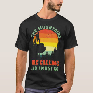 T-shirt Les Montagnes Appelent Le Randonnée Randonneur En 