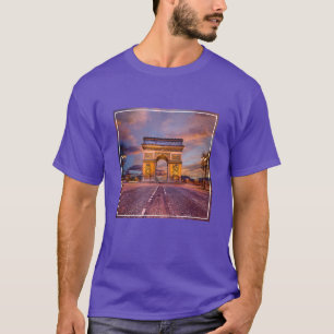 T-shirt Les monuments Arc de Triomphe, Paris France