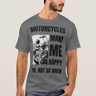 T-shirt Les Motocyclettes Me Rendent Heureux Laissons Alle