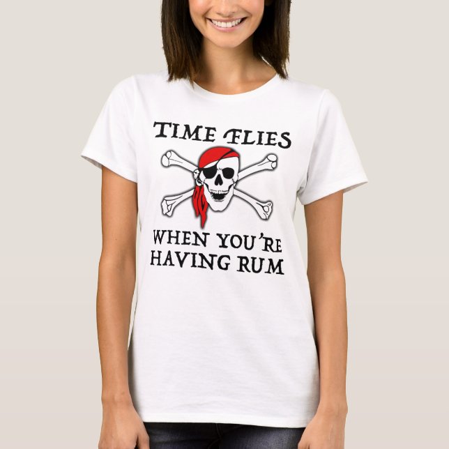 T-shirt Les mouches du temps quand vous avez du rhum (Devant)