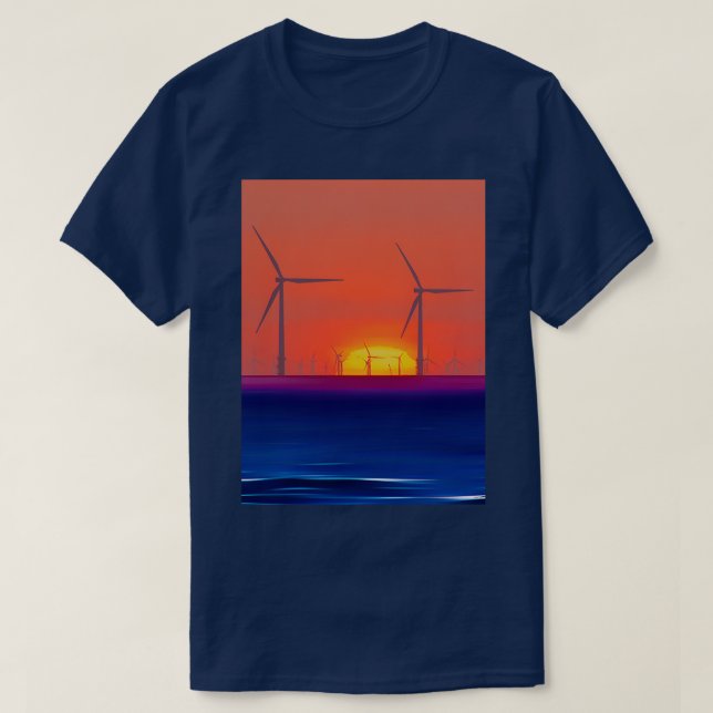 T-shirt Les moulins à vent au soleil (Design devant)