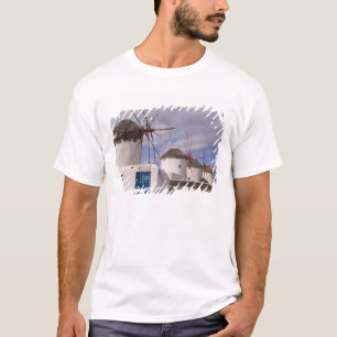 T-shirt Les moulins à vent de Mykonos dans les îles grecqu