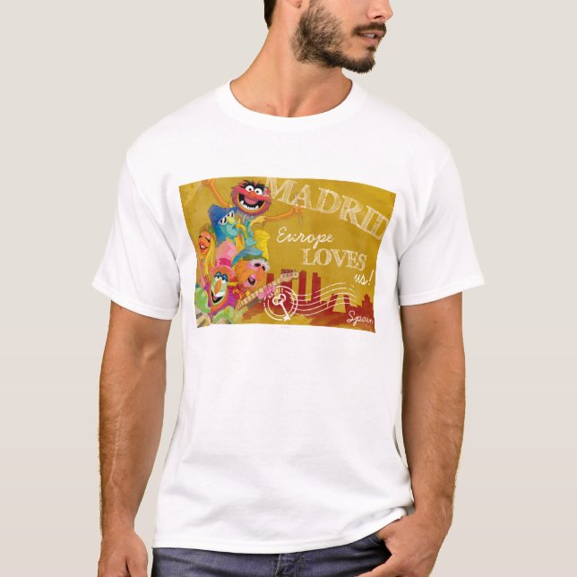 T-shirt Les Muppets - Affiche espagnole à Madrid (Devant)