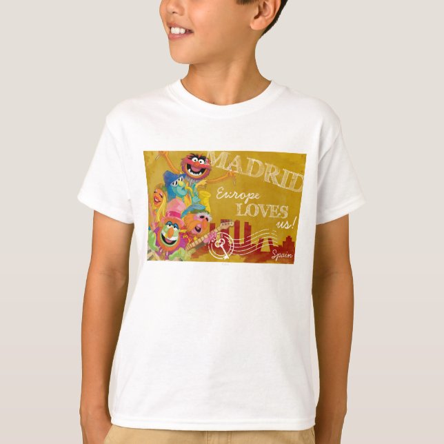 T-shirt Les Muppets - Affiche espagnole à Madrid (Devant)