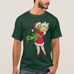 T-shirt Les Muppets  Kermit et Miss Piggy Christmas