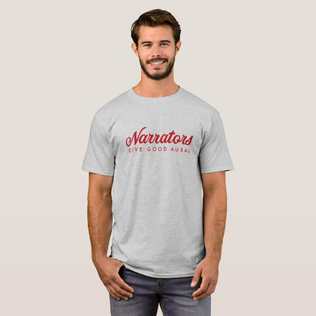 T-shirt Les narrateurs donnent bons hommes rouges (Devant entier)