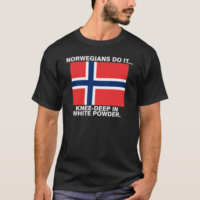 T-shirt Les Norvégiens Le Font... Profondeur Du Genou En P (Devant)