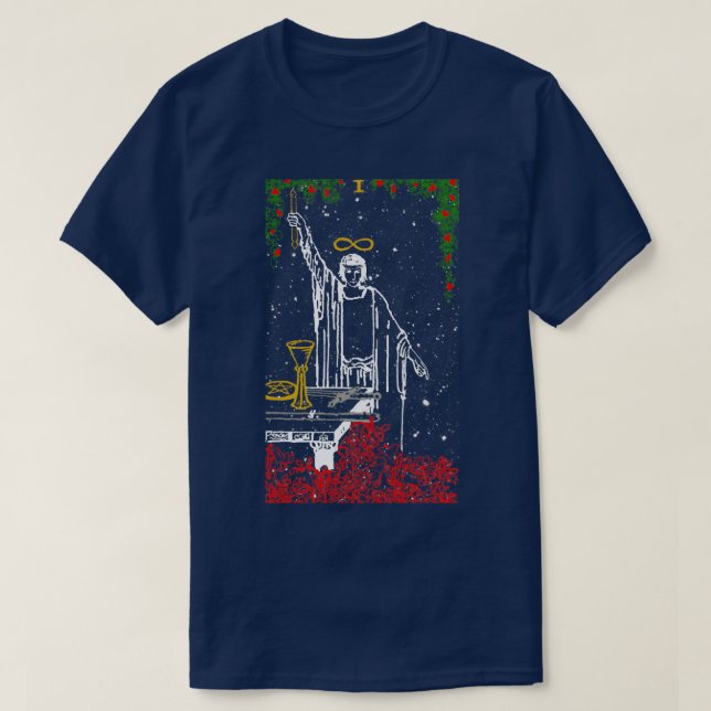 T-shirt Les Nuits d'Hiver Magicien Carte de Tarot Thématiq (Design devant)