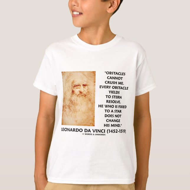 T-shirt Les obstacles ne peuvent pas m'écraser fixe à une (Devant)