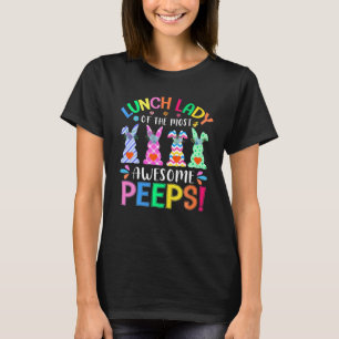 T-shirt Les Oeufs Bunny De Pâques La Dame De Déjeuner Des