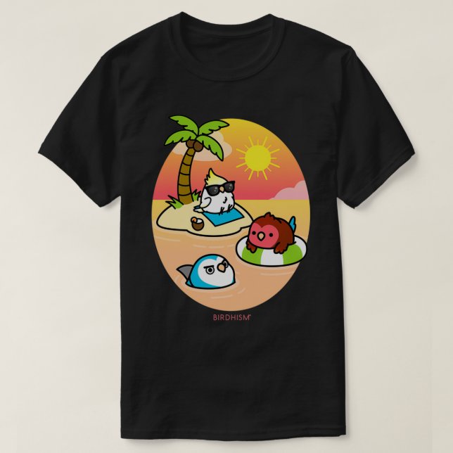 T-shirt Les oiseaux de plage (Design devant)