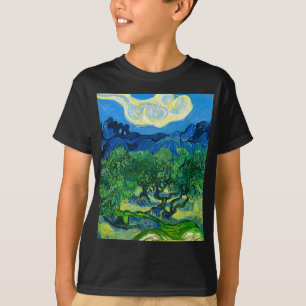T-shirt Les oliviers de Van Gogh dans un paysage montagneu