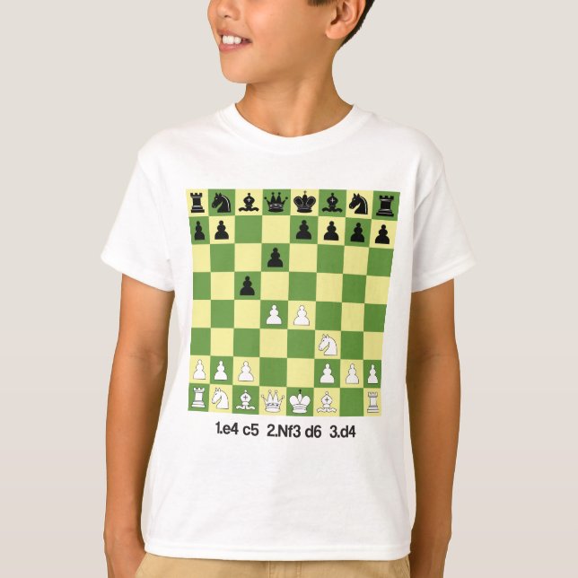 T-shirt Les Ouvertures d'échecs de défense sicilienne Chem (Devant)
