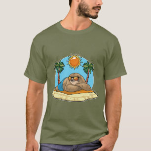T-shirt Les palmiers d'été Sloth