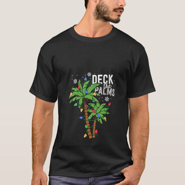 T-shirt Les Palmiers Tropical Hawaii Christmas PA (Devant)