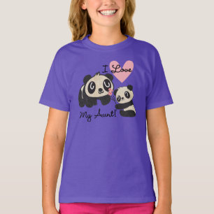 T-shirt Les pandas I aiment ma tante