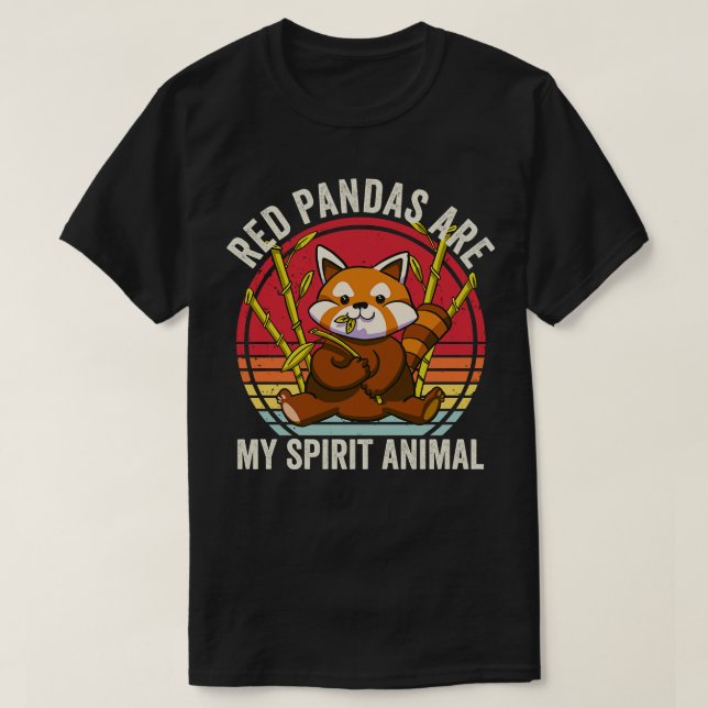 T-shirt Les Pandas Rouges Sont Mon Esprit Animal (Design devant)