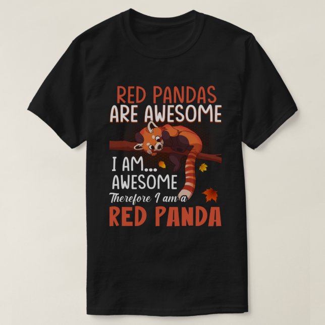 T-shirt Les Pandas Rouges Sont Super Donc Je Suis Un Panda (Design devant)