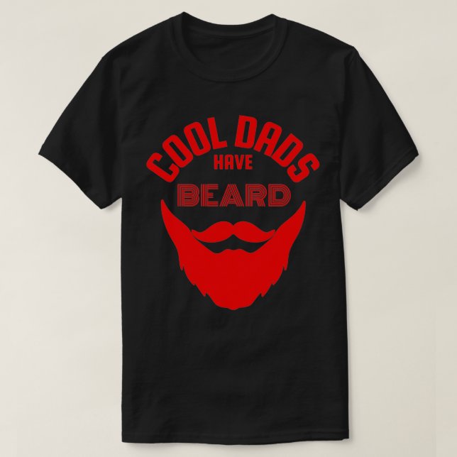 T-shirt Les papas cool ont la barbe 1 (Design devant)