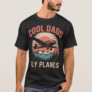 T-shirt Les papas cool volent en avion Pilote drôle Papa F