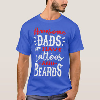 T-shirt Les papas fantastiques ont tatouages et barbes 2
