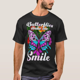T-shirt Les Papillons Me Font Sourire Mignonne Papillon