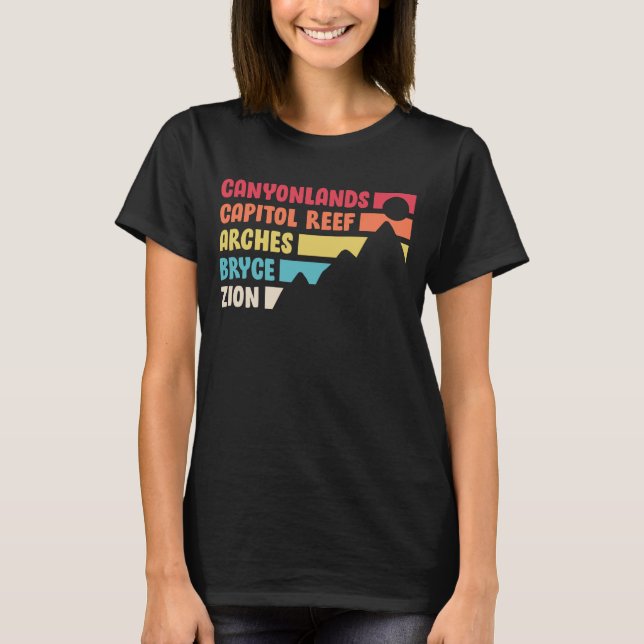 T-shirt Les parcs nationaux de l'Utah Les cinq Chemises So (Devant)