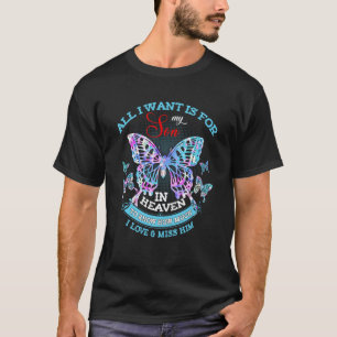 T-shirt Les Parents Aiment Et Manquent Leur Fils Dans Les