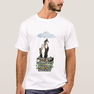 T-shirt Les parents s'embrassent en toute sécurité,