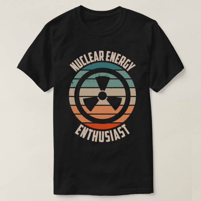 T-shirt Les passionnés d'énergie nucléaire Plante Atom Pow (Design devant)