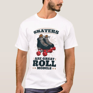 T-shirt Les Patineurs Sont De Grands Modèles De Rouleau Pa