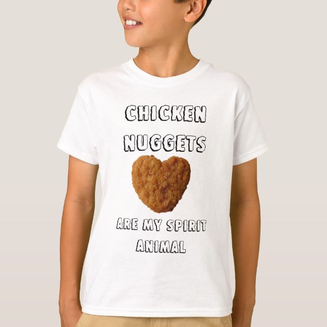 T-shirt Les pépites de poulet sont mon animal d'esprit (Devant)