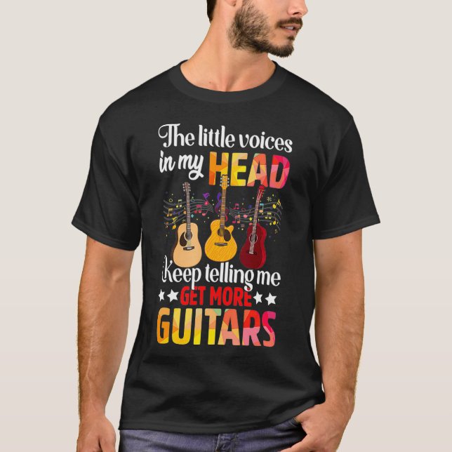 T-shirt Les Petites Voix Dans Ma Tête Obtenir Plus De Guit (Devant)