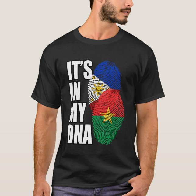 T-shirt Les Philippines Et Le Burkinabé Mélangent Le Patri (Devant)