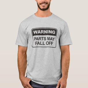T-shirt Les pièces d'avertissement peuvent tomber - noir
