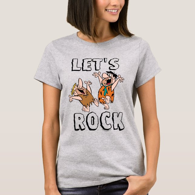 T-shirt Les Pierrafeu | Fred & Barney - Let's Rock (Devant)