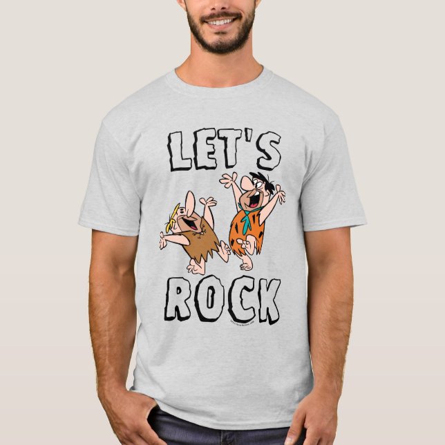 T-shirt Les Pierrafeu | Fred & Barney - Let's Rock (Devant)