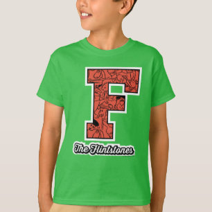 T-shirt Les Pierrafeu Monogramme de style collégial