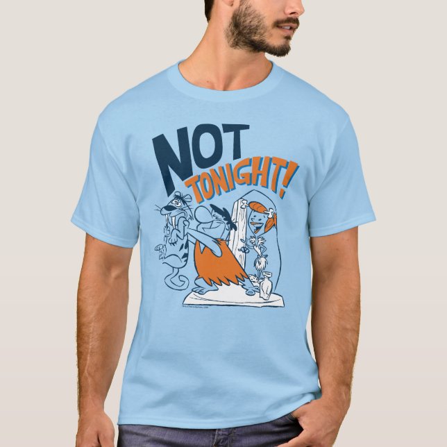 T-shirt Les Pierrafeu | Pas ce soir ! (Devant)