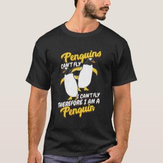 T-shirt Les pingouins ne peuvent pas voler Je ne peux pas 
