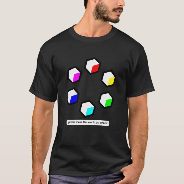 T-shirt Les pixels font le monde circuler (Devant)