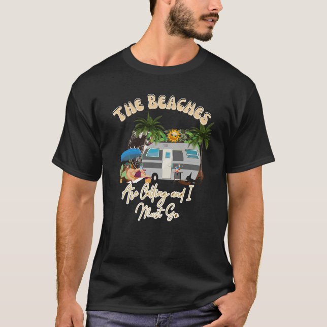 T-shirt Les plages vintages (Devant)