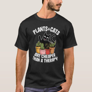 T-shirt Les plantes et les chats sont moins chers qu'un ja
