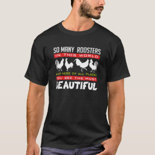 T-shirt Les plus beaux coqs drôle de poulet ferme avicole