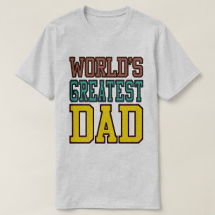 T-shirt Les plus grandes couleurs d'image tramée de papa