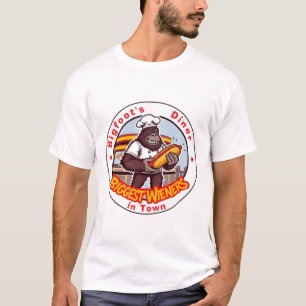 T-shirt Les plus gros hot-dogs de Bigfoot's Diner en ville