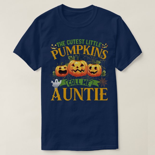 T-shirt Les plus mignons petits potirons m'appellent Tante (Design devant)