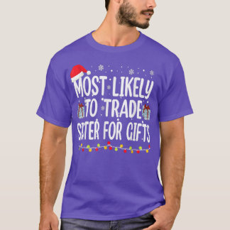 T-shirt Les Plus Probables À Échanger Soeur Pour Cadeaux F
