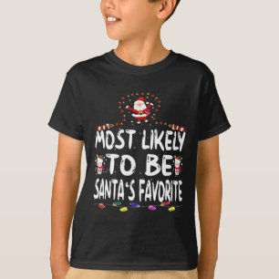 T-shirt Les Plus Probables À Père Noël Favorite Fun Family