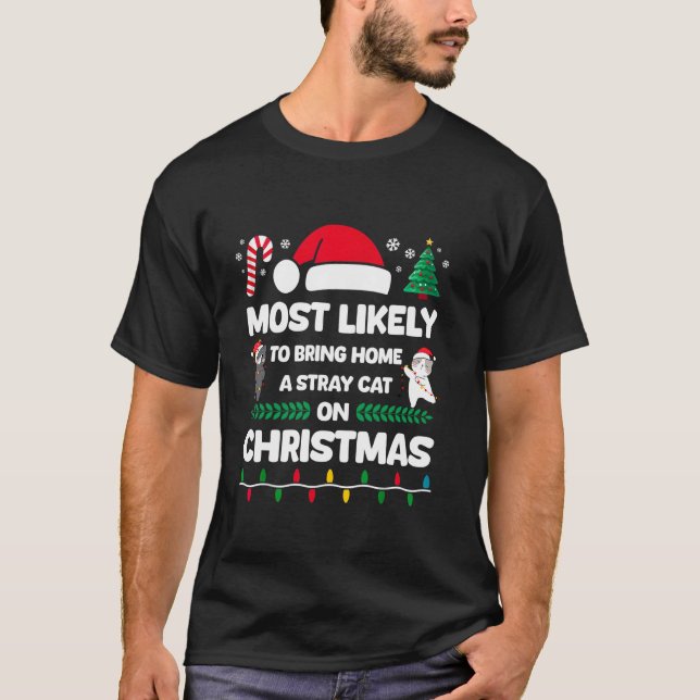 T-shirt Les plus susceptibles d'amener à la maison un chat (Devant)